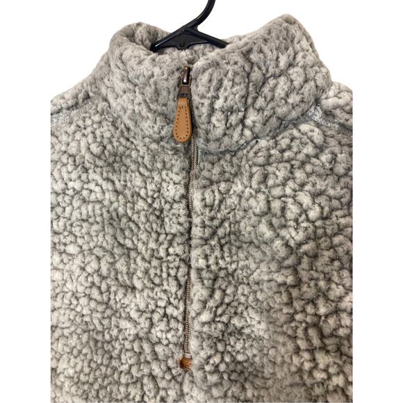 Simply Southern Medium Nomadic Fisherman Grey Quarter Zip Sherpa - Picture 2 of 5